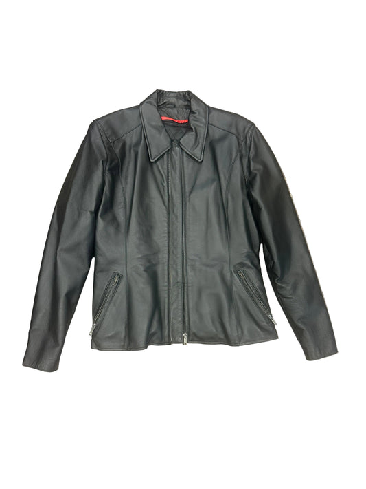 Vintage Lined Leather Motorcycle Jacket
