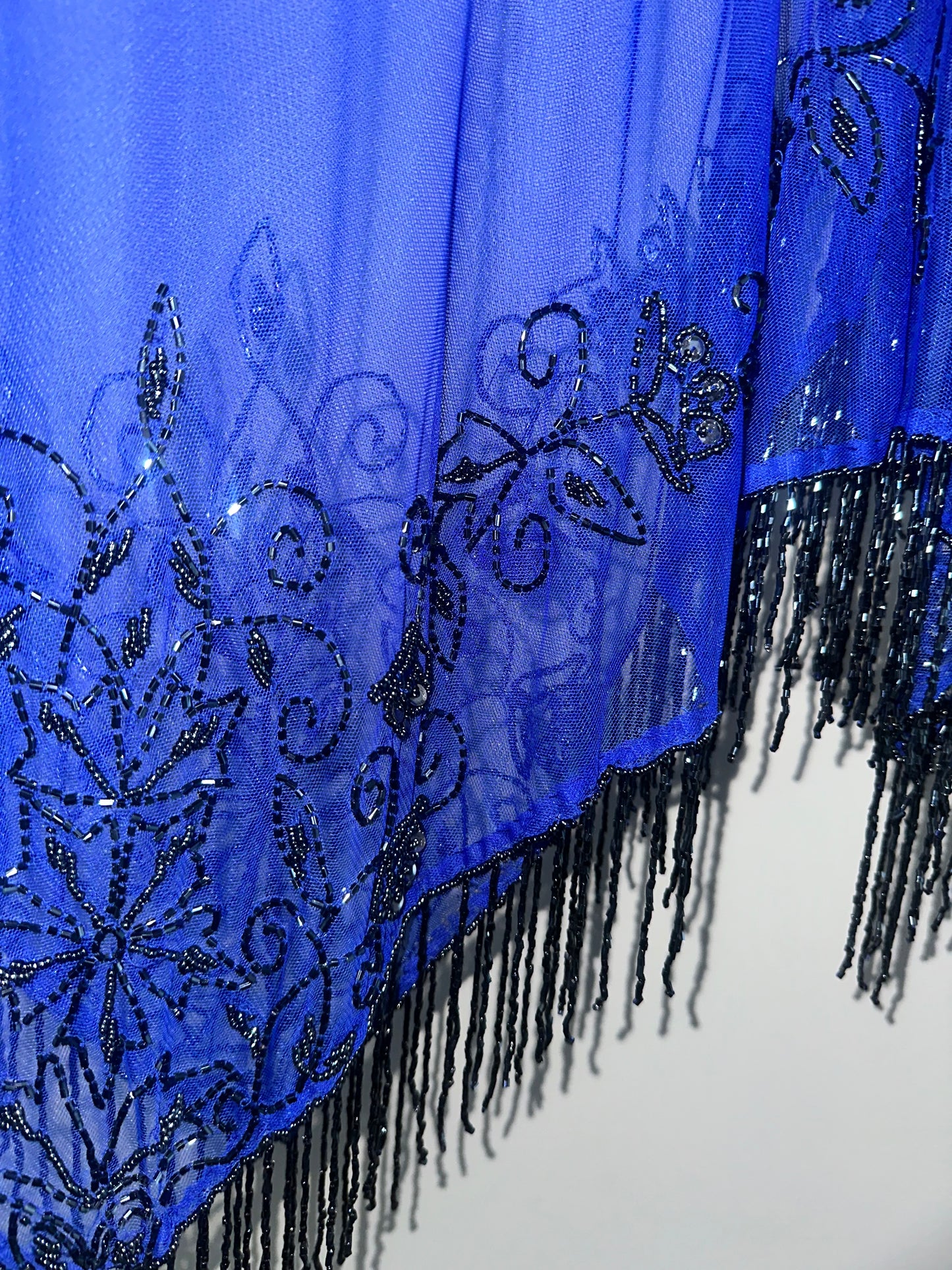 Vintage Sheer Embellished Poncho