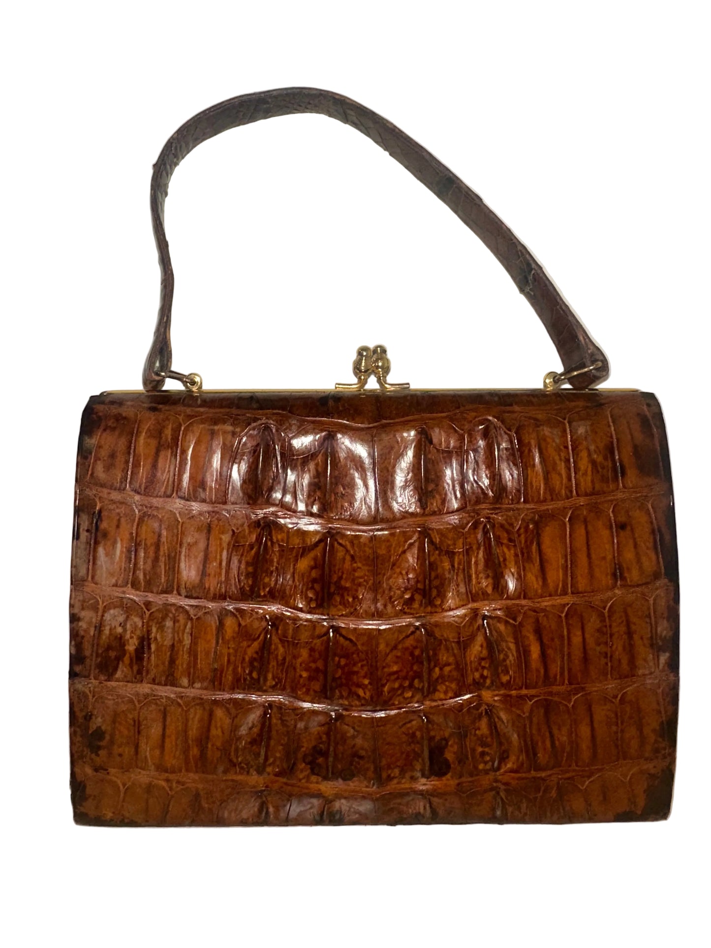 Vintage Genuine Crocodile Leather Handbag