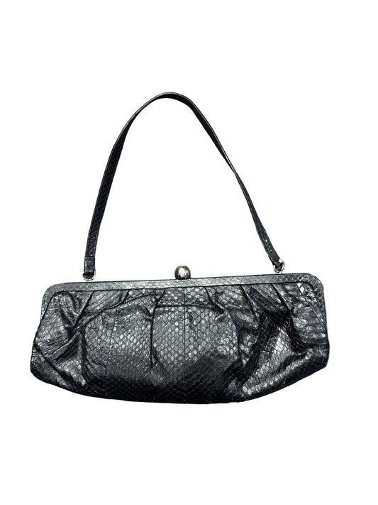 Vintage Snakeskin Leather East West Purse