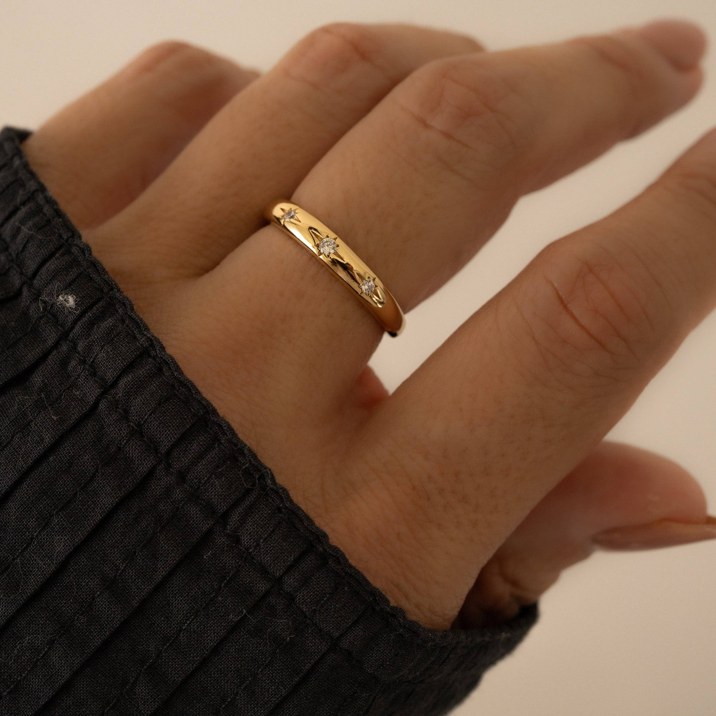 Gold Plated Starburst Ring