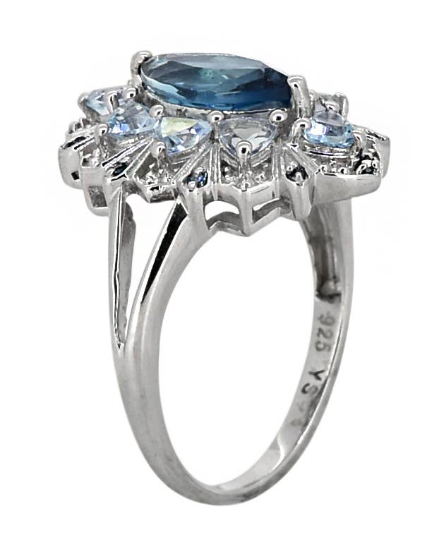 London Blue Topaz 925 Sterling Silver Ring Jewelry