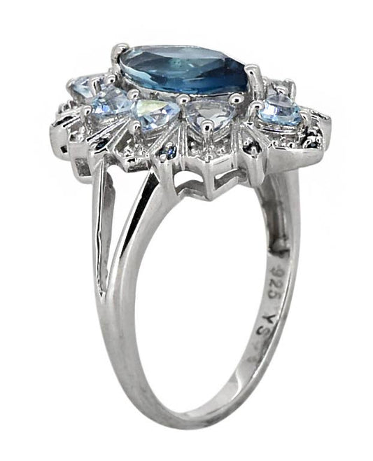 London Blue Topaz 925 Sterling Silver Ring Jewelry