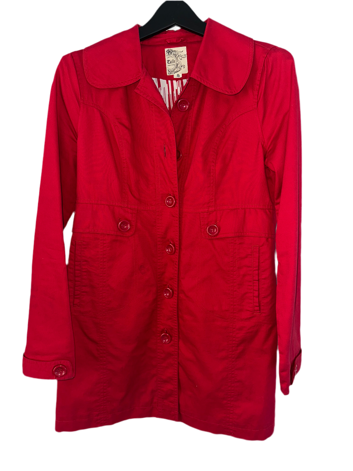 Vintage Red Trench Coat
