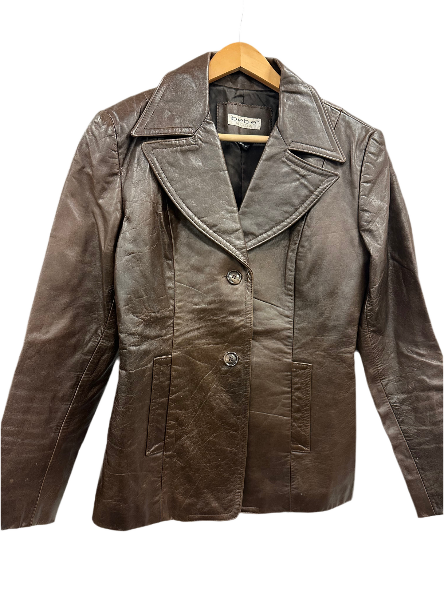 Vintage Chocolate Brown Leather Jacket