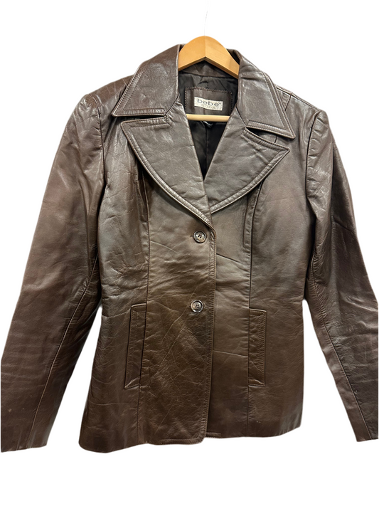 Vintage Chocolate Brown Leather Jacket