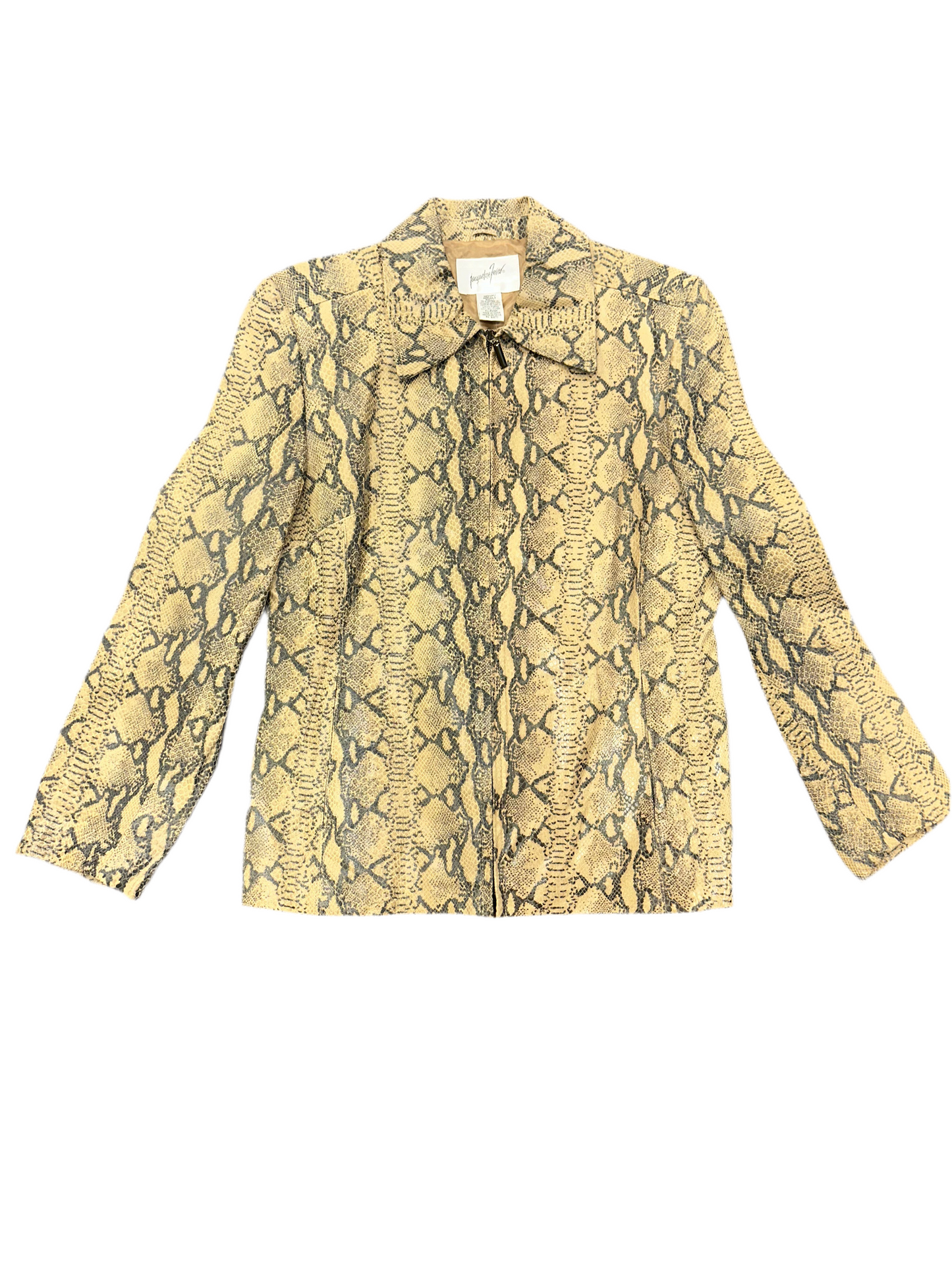 Vintage Leather Snakeskin Jacket