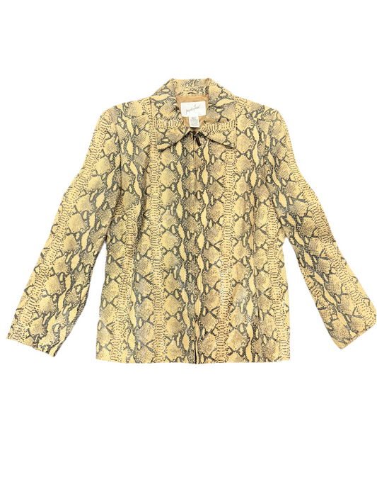 Vintage Leather Snakeskin Jacket