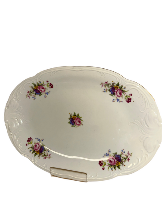 Antique Floral Platter