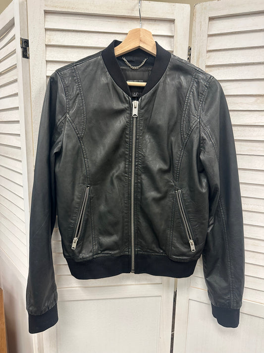 Vintage Leather Bomber Jacket