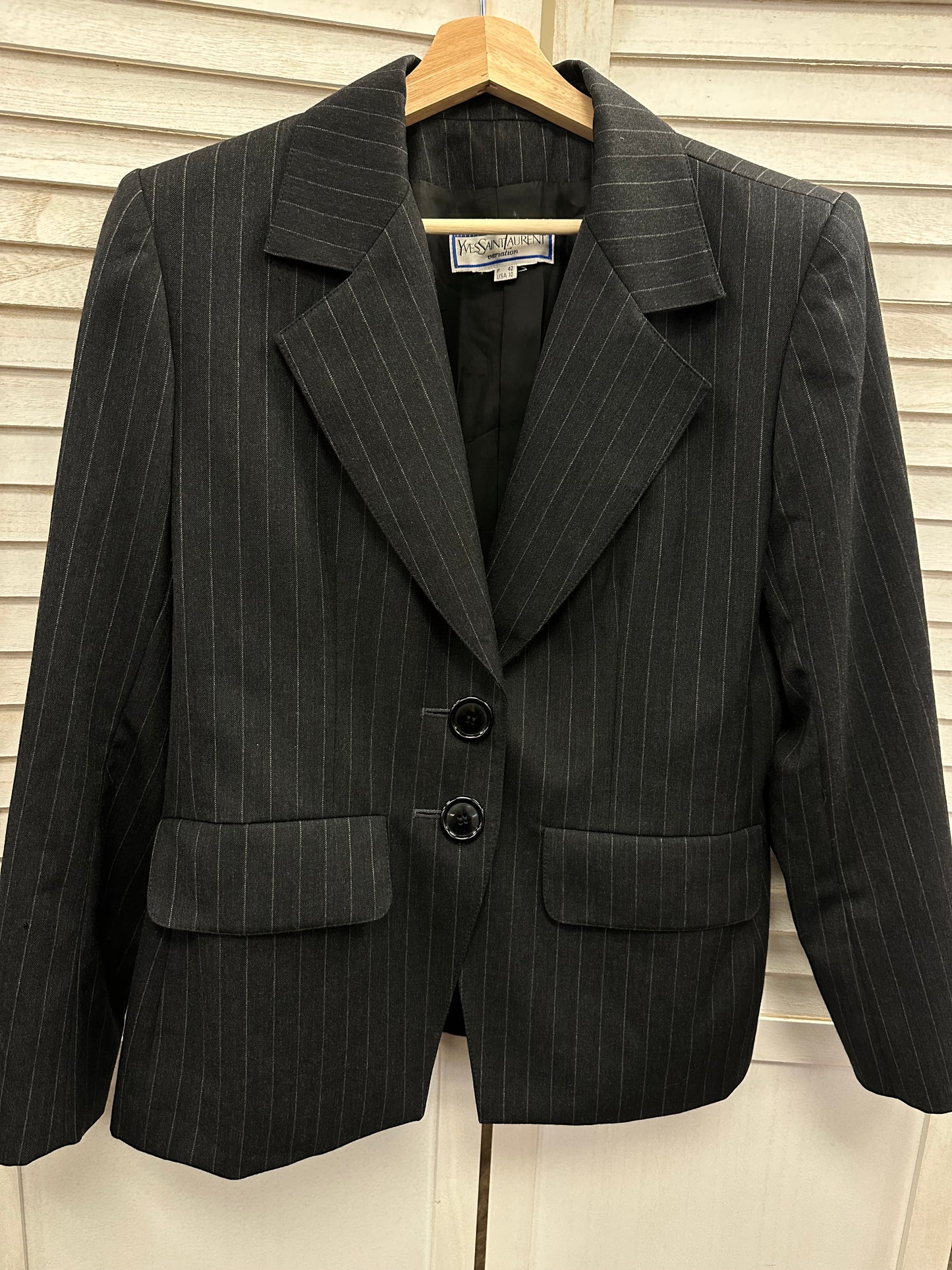 Vintage Yves Saint Laurent Pinstripe Blazer