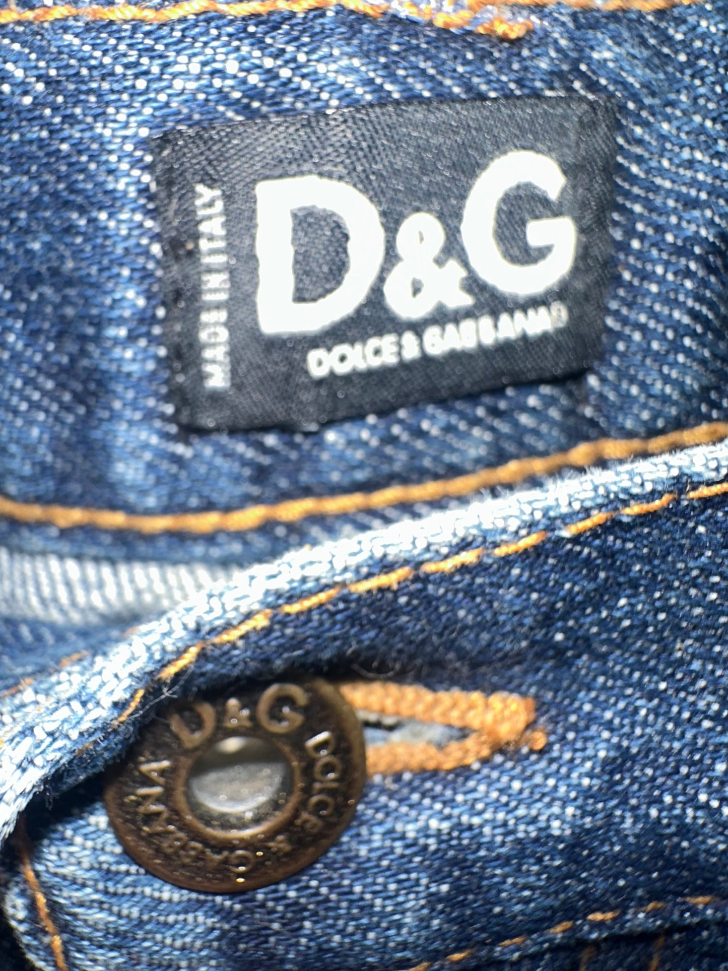 Vintage Dolce and Gabbana Jeans with Suede Accents