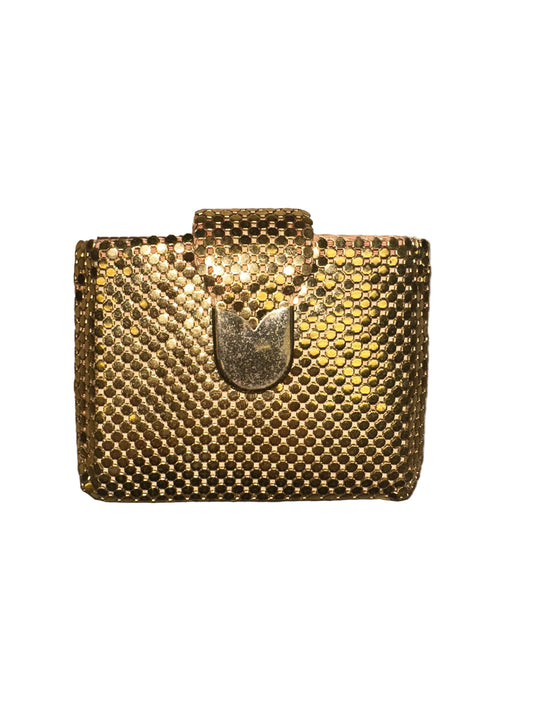 1950s Whiting and Davis Compact Mirror with Chainmail Cas