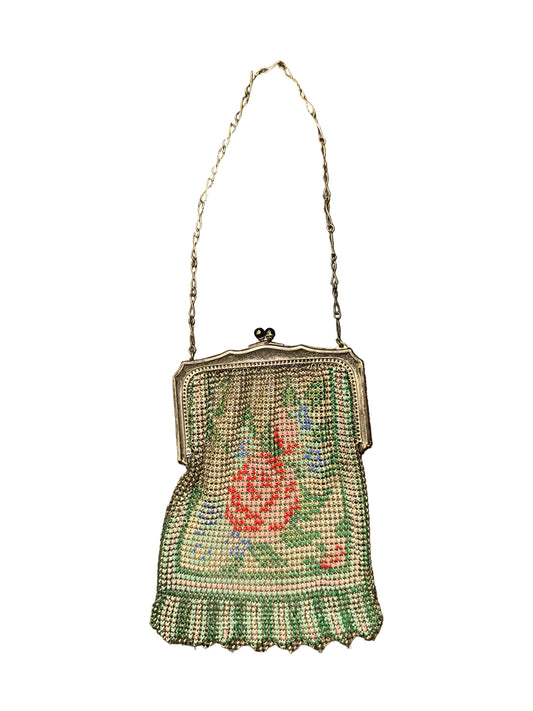1920s Rose Chainmail Purse