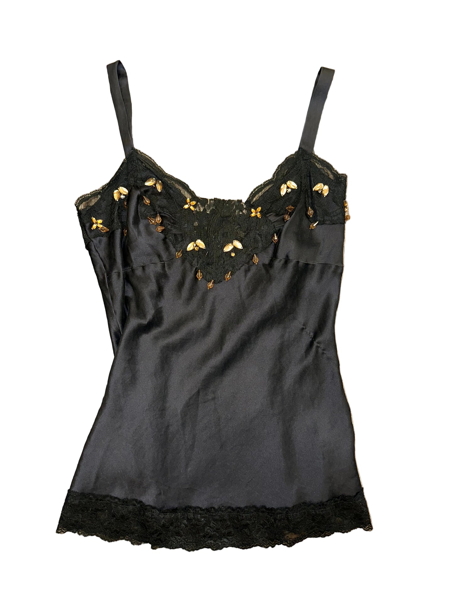 Vintage Black Embellished Cami