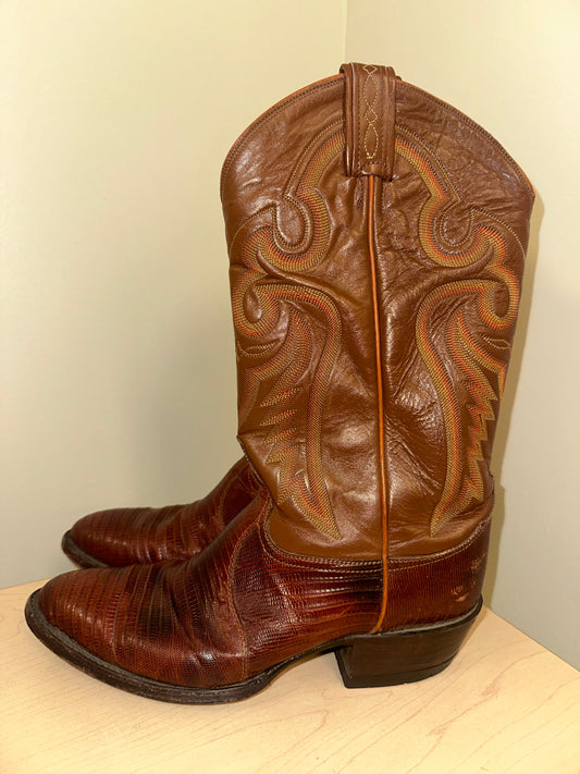 Vintage Brown Cowboy Boots