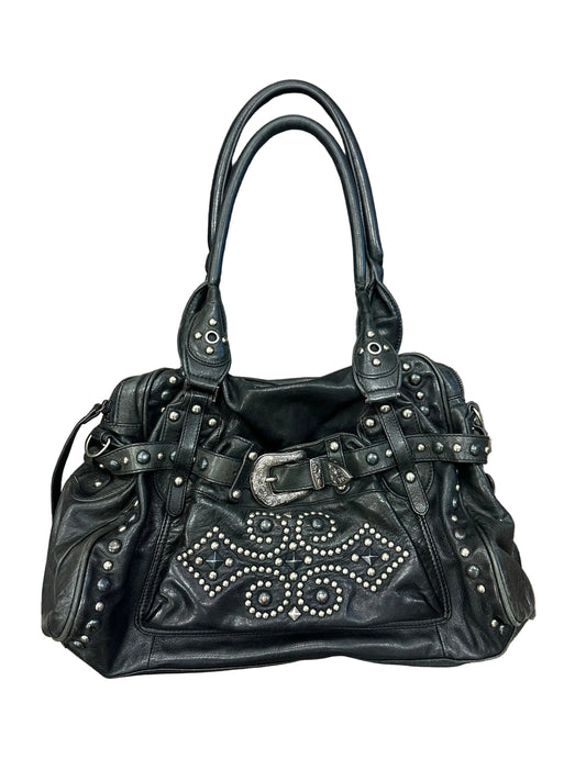 Vintage Slouchy Leather Studded Handbag