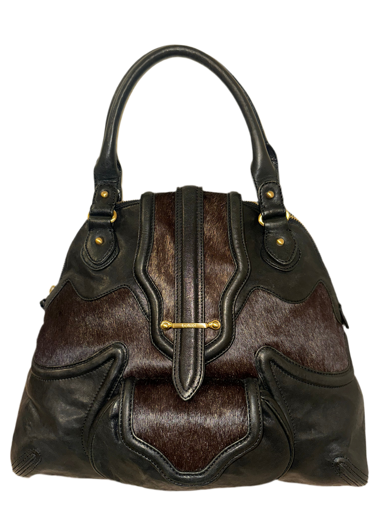 Vintage Leather & Ponyhair Handbag