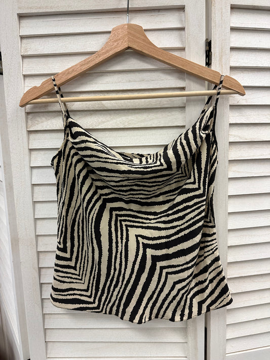 Vintage Silk Zebra Tank Top