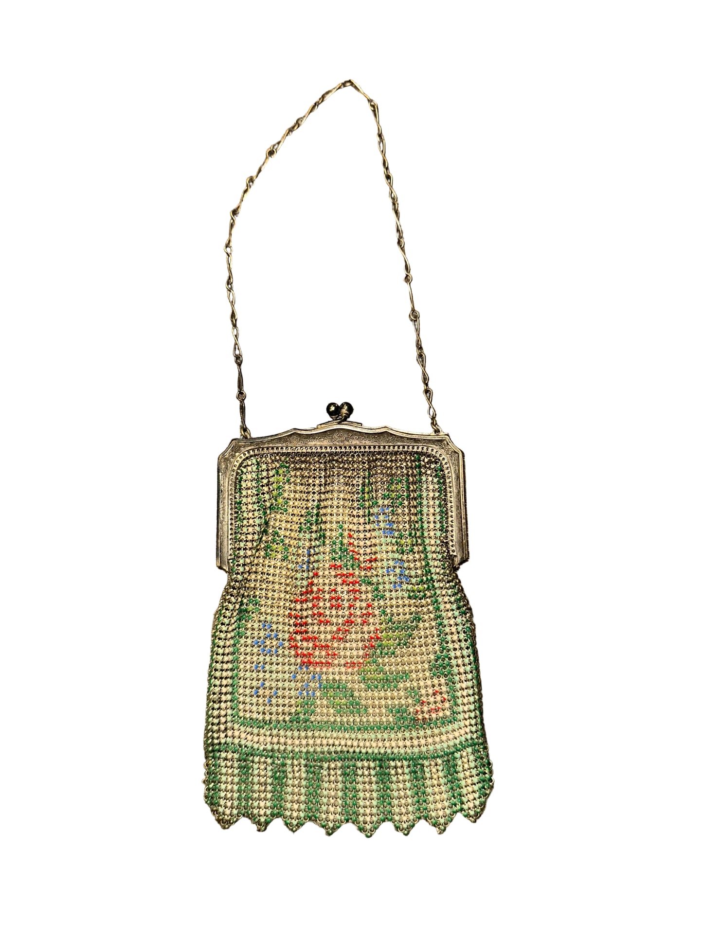1920s Rose Chainmail Purse