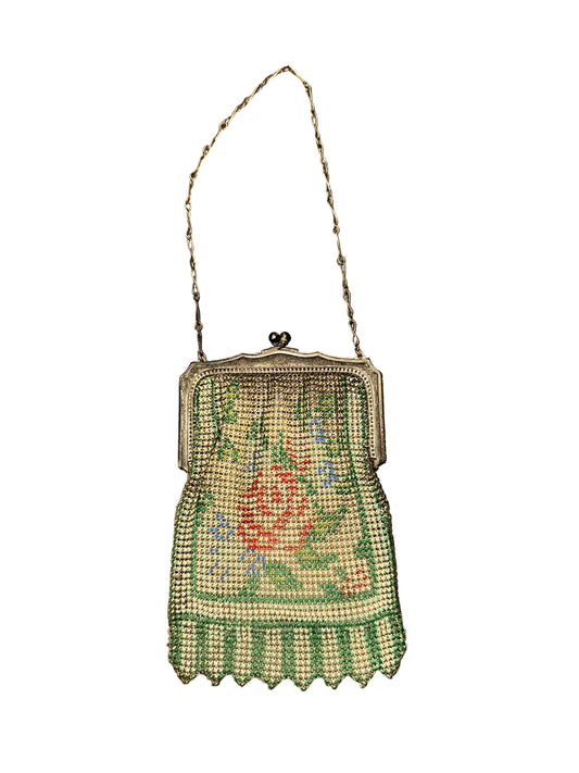 1920s Rose Chainmail Purse
