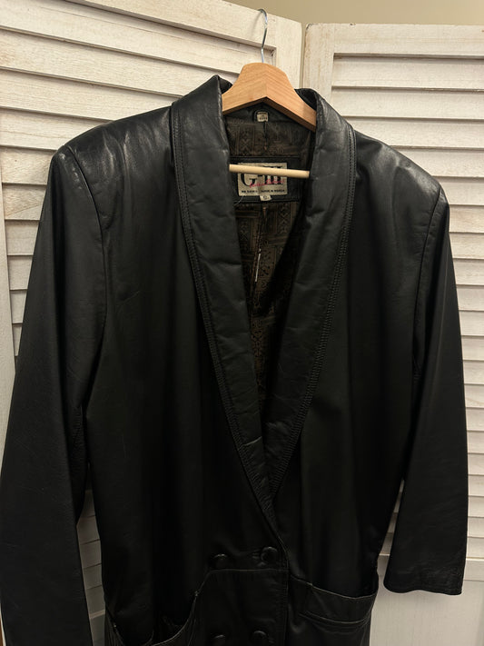 Vintage Long Leather Jacket