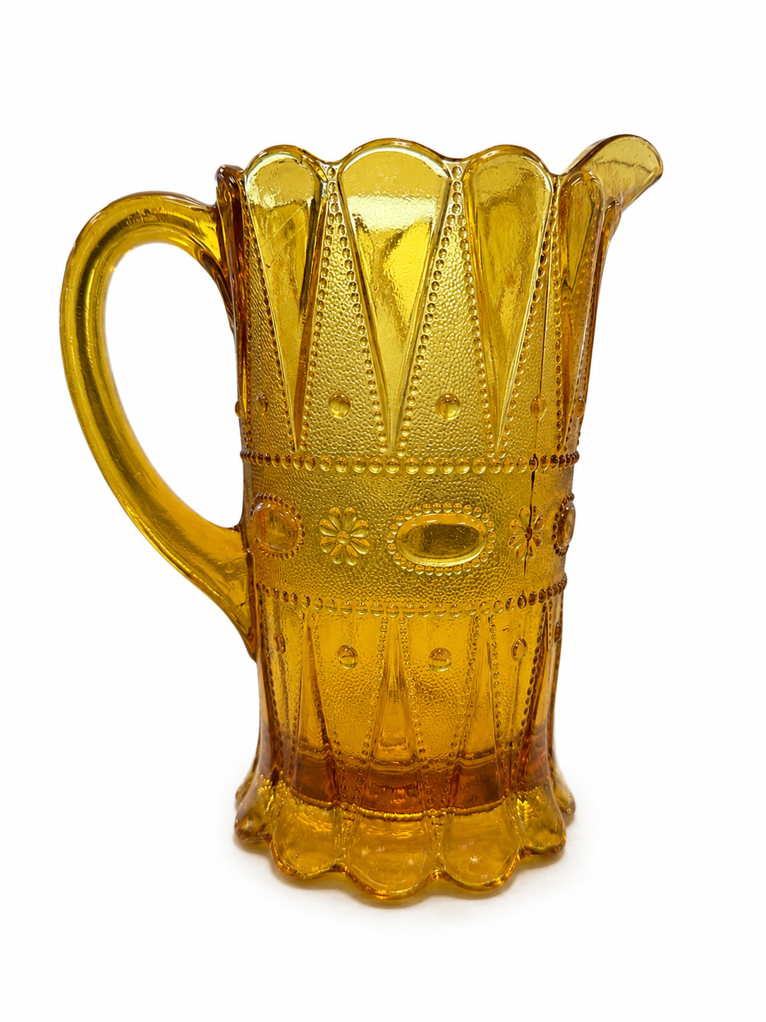 Vintage Amber Glass Pitcher/Water Jug