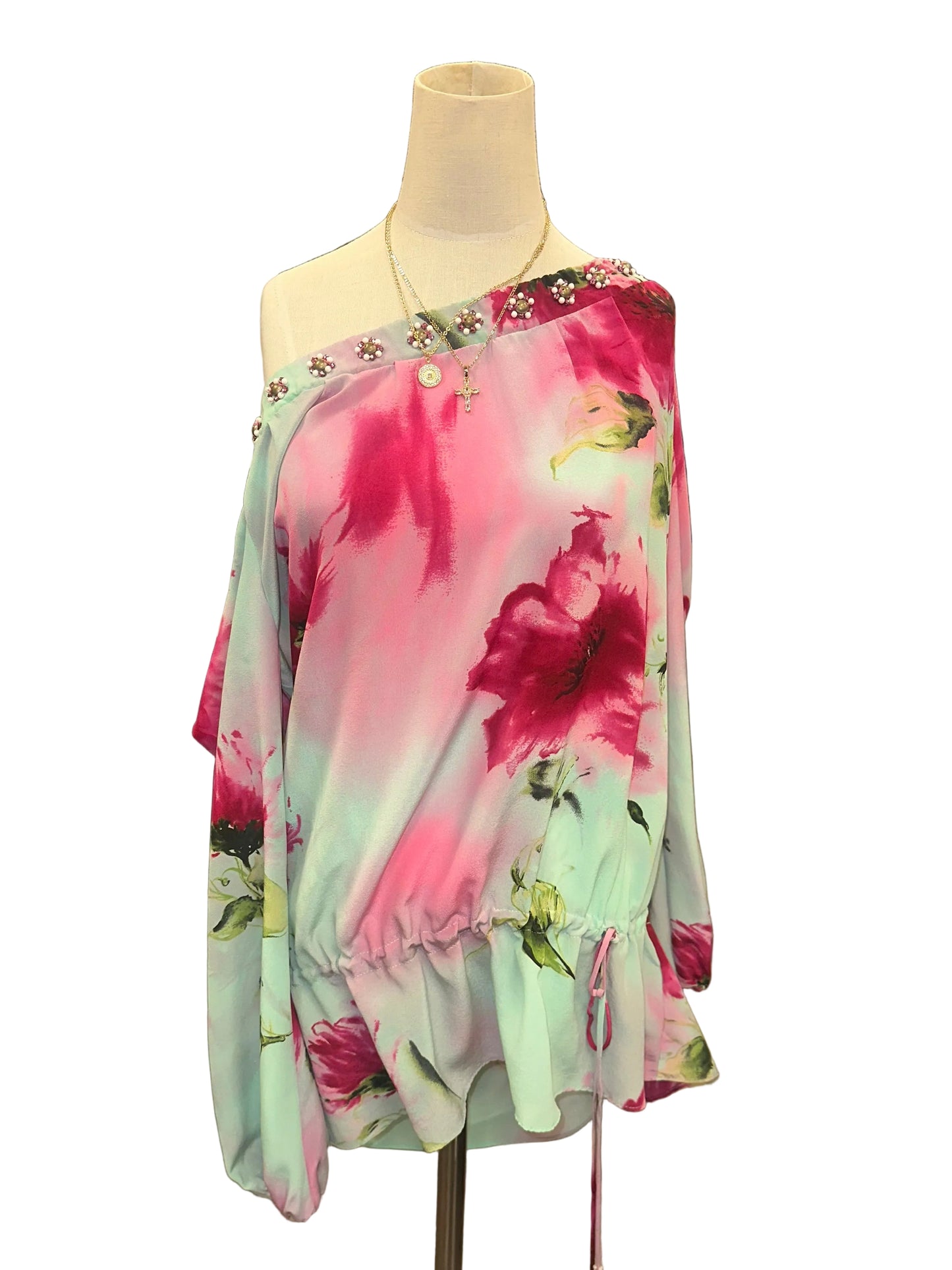 Vintage Blumarine Silk Beaded Blouse