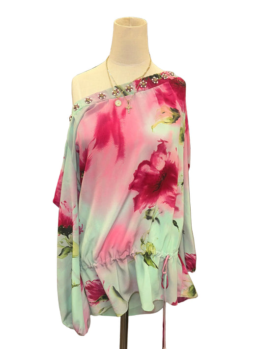 Vintage Blumarine Silk Beaded Blouse