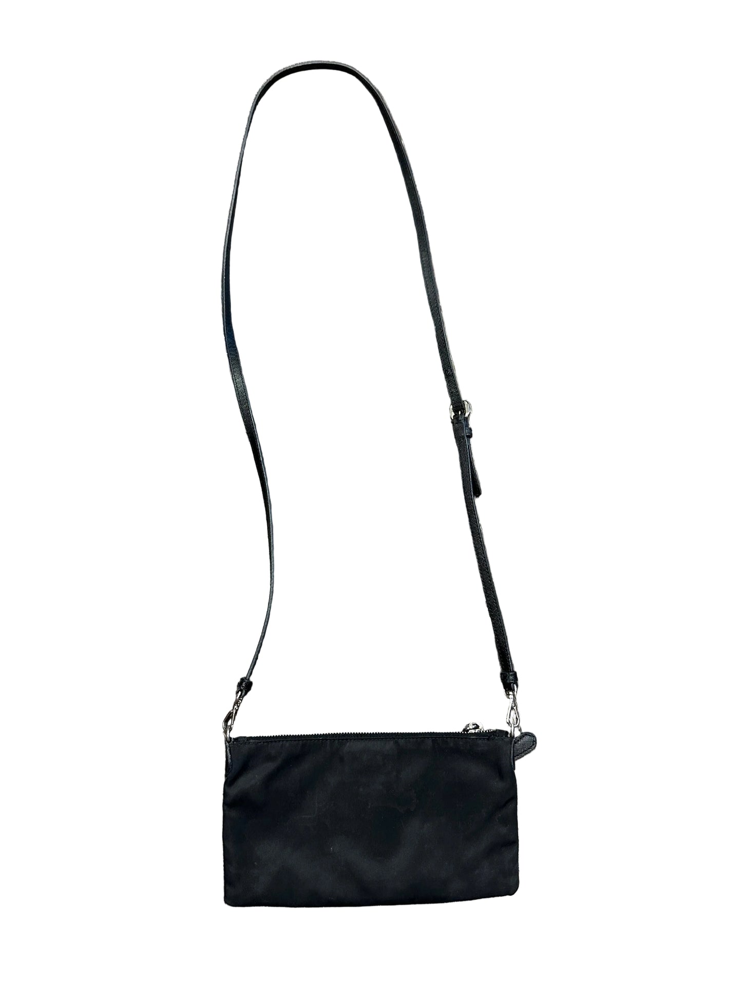 Vintage Prada Black Tessudo Nylon Crossbody Bag