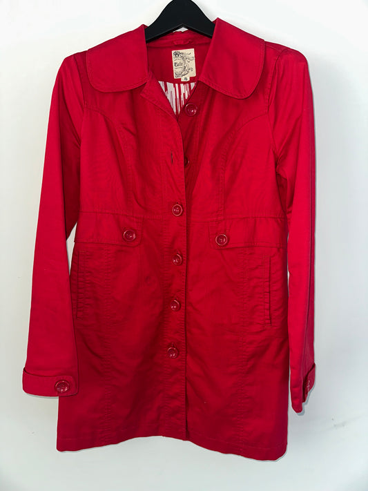 Vintage Red Trench Coat