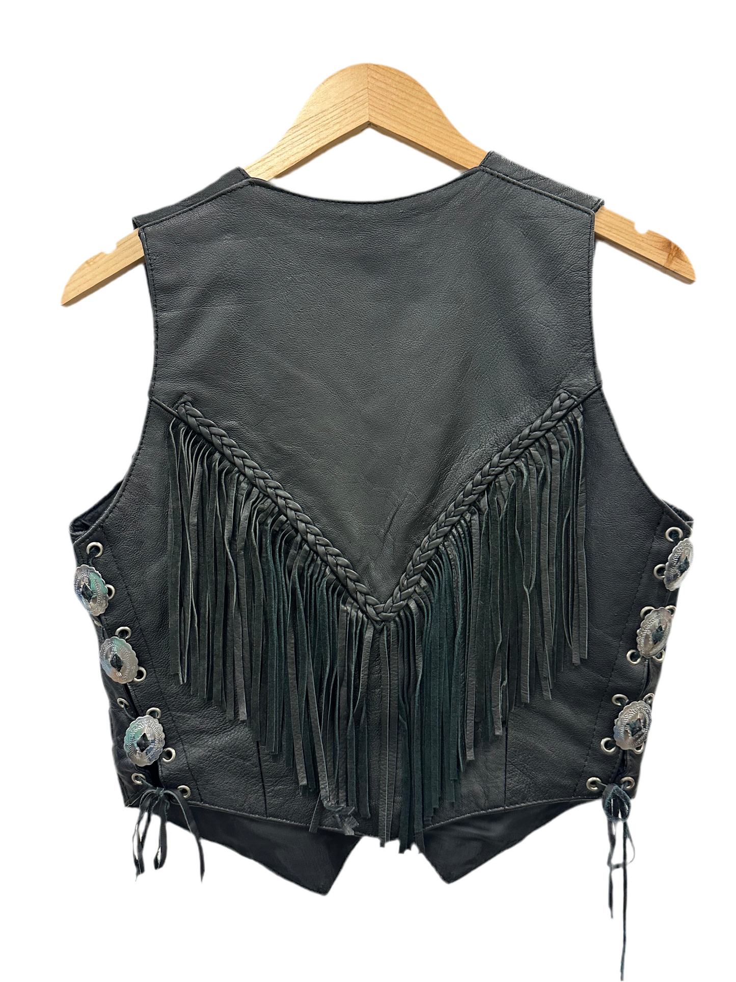 Vintage Leather Fringe Vest