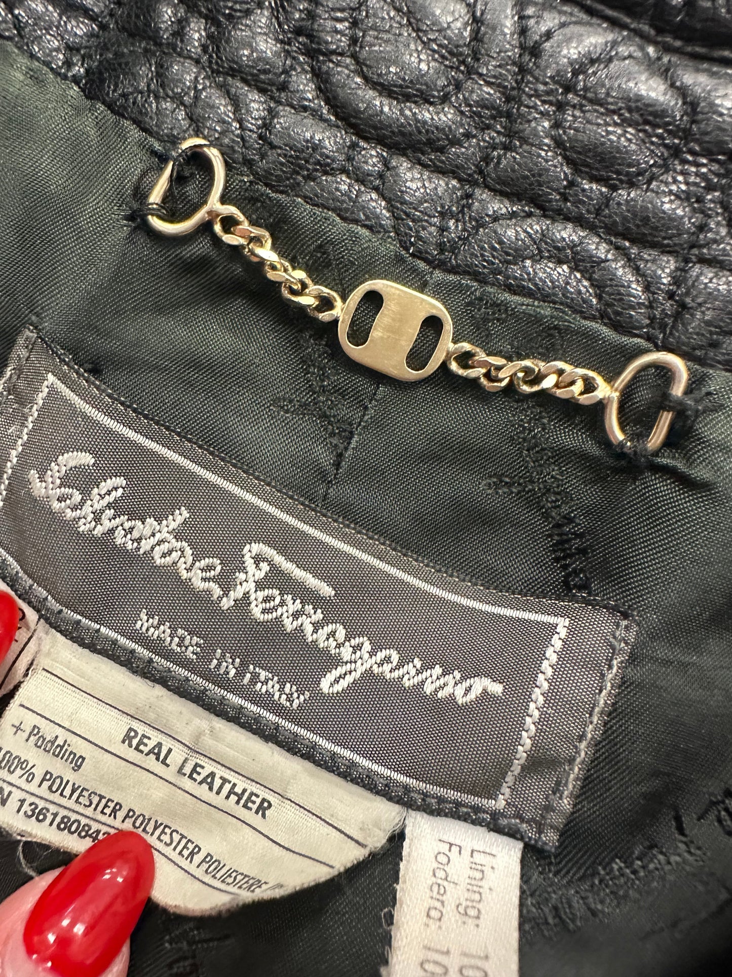 Vintage Ferragamo Leather Jacket