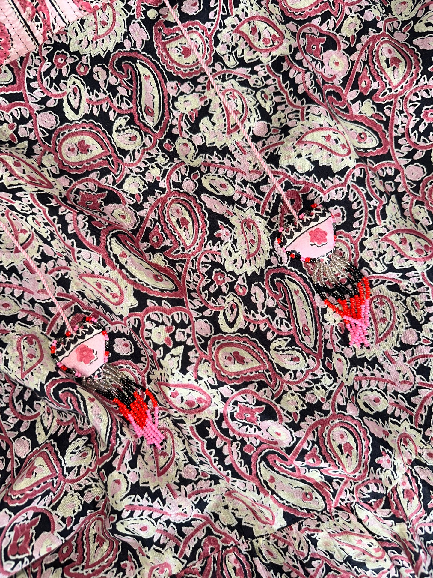 Vintage Paisley Patterened Boho Babydoll Dress