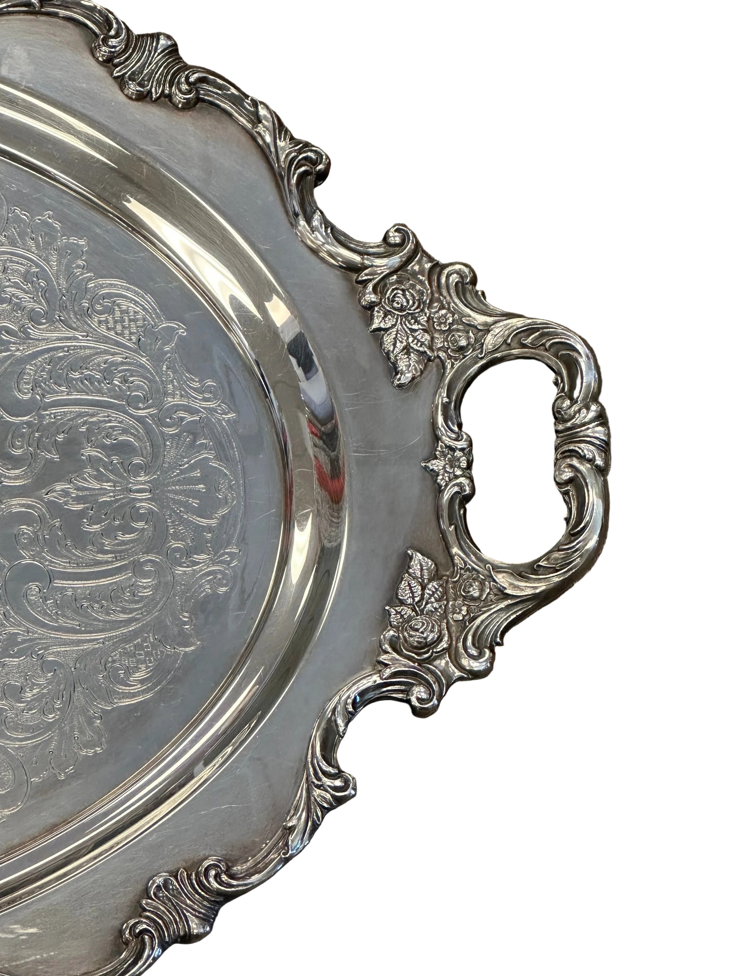 Antique Large Oval Silver Platter