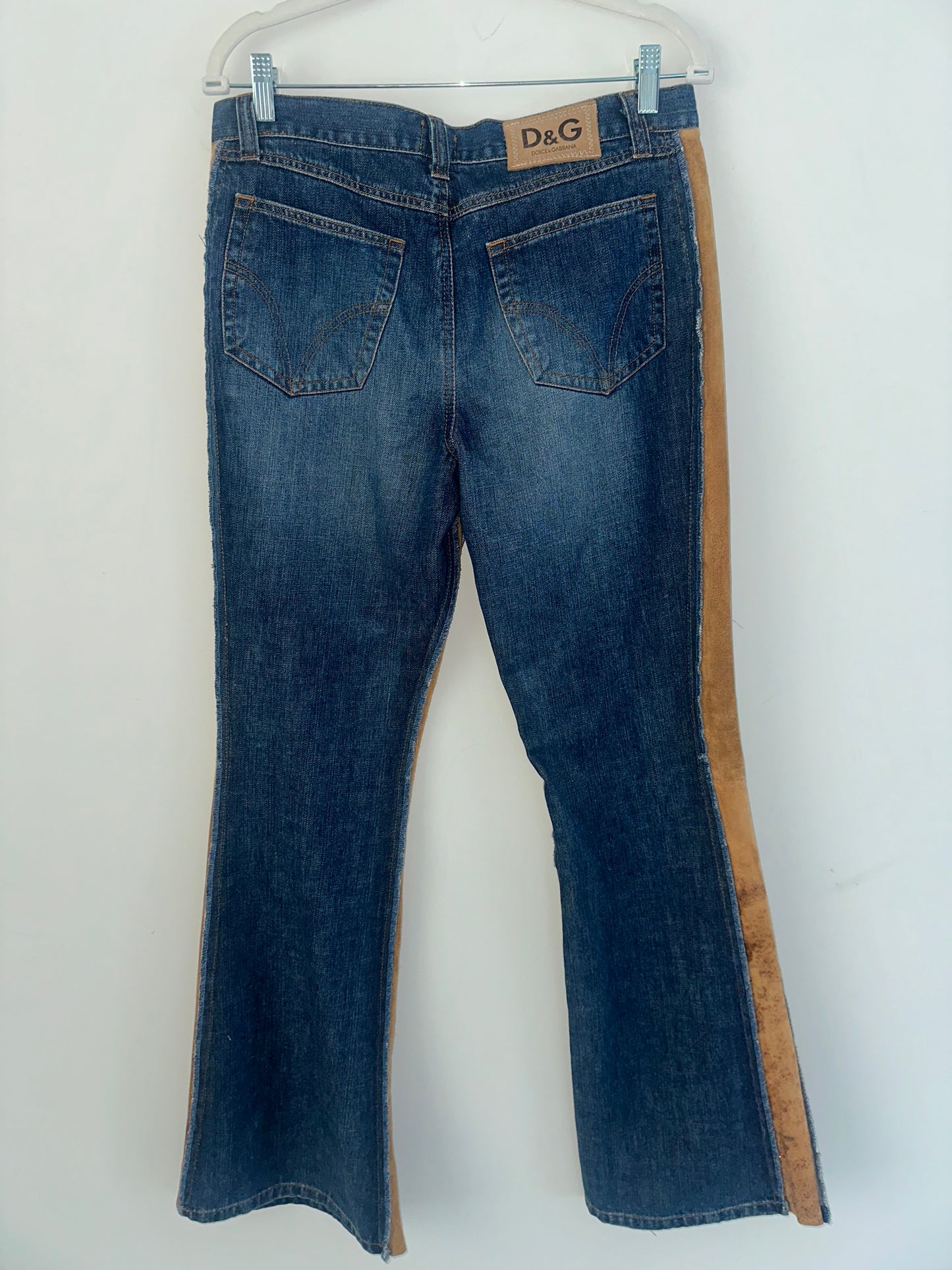 Vintage Dolce and Gabbana Jeans with Suede Accents