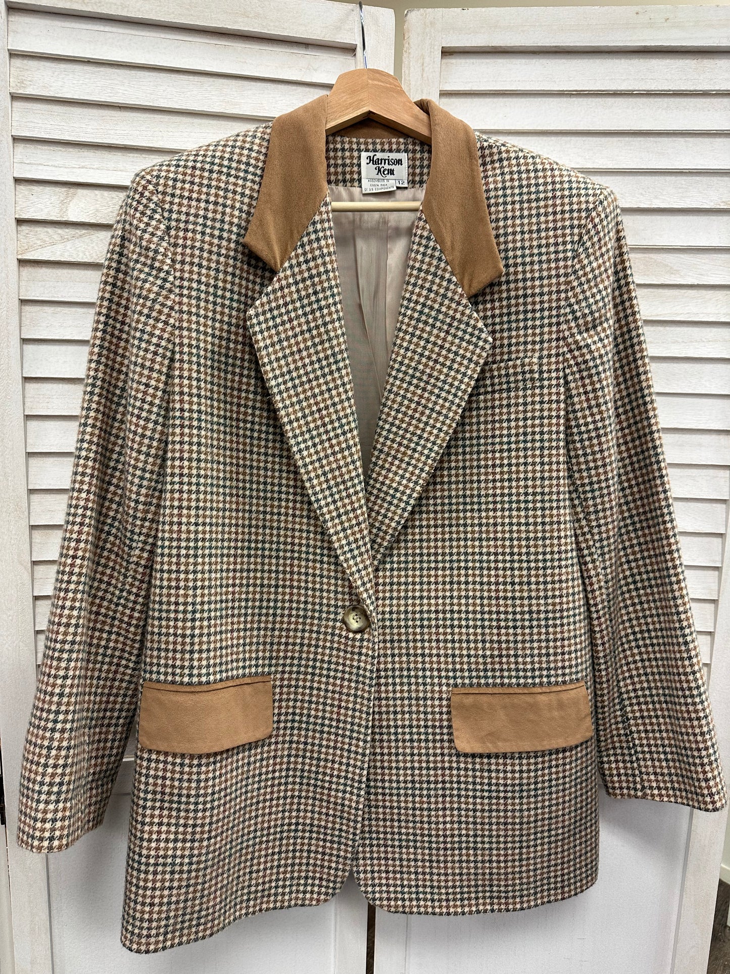 Vintage Plaid Blazer