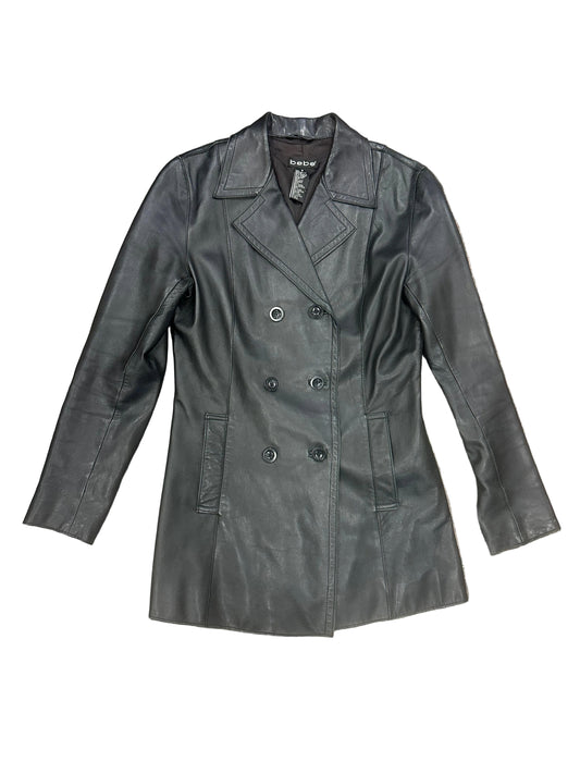 Vintage Leather Double Breasted Blazer