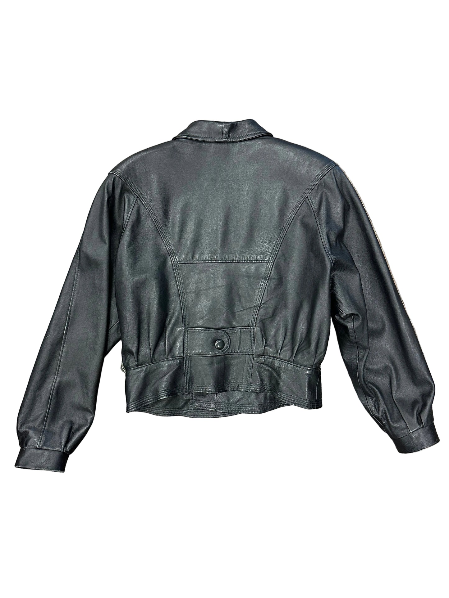 Vintage 1980s Leather Bomber Jacket