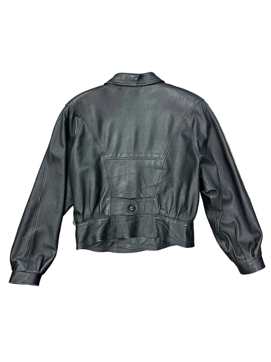 Vintage 1980s Leather Bomber Jacket