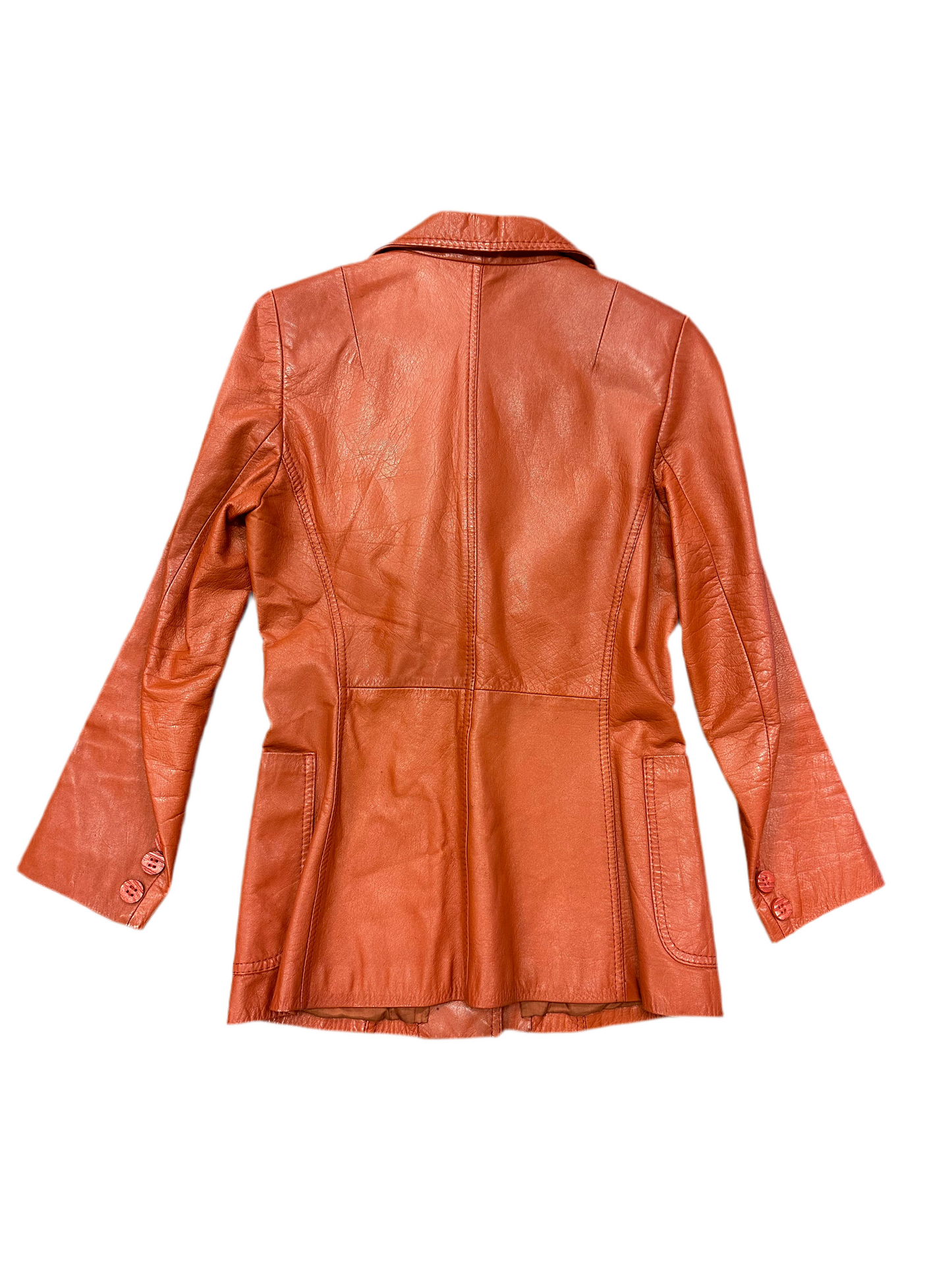 Vintage Burnt Orange Leather Jacket