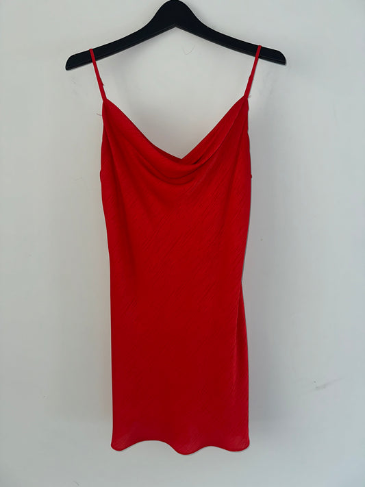 Red Silk Slip Dress