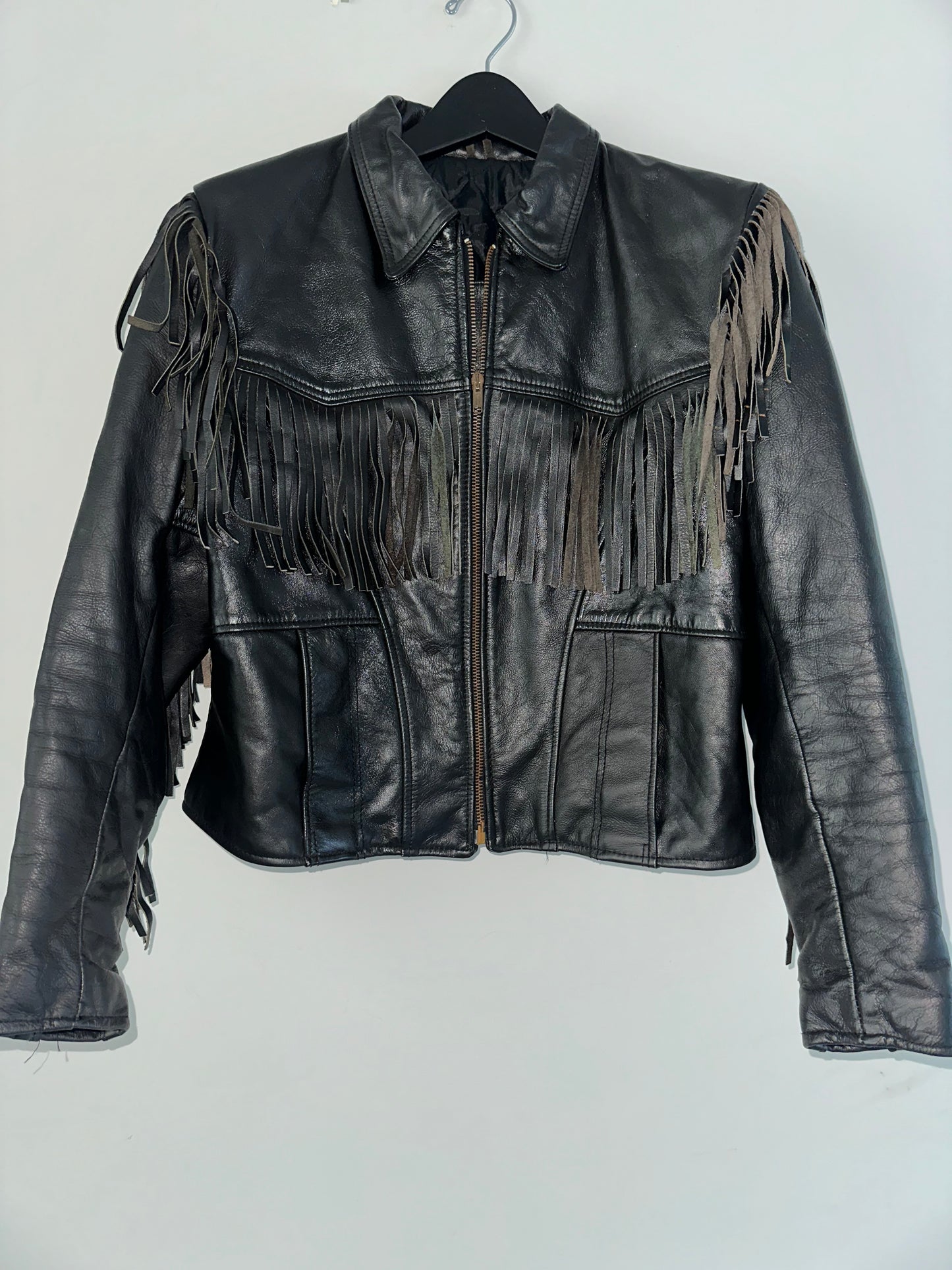Vintage Leather Fringe Jacket