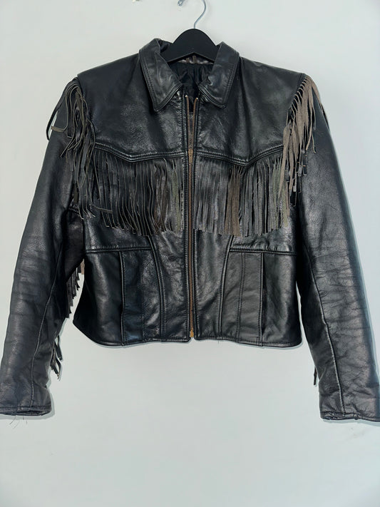 Vintage Leather Fringe Jacket