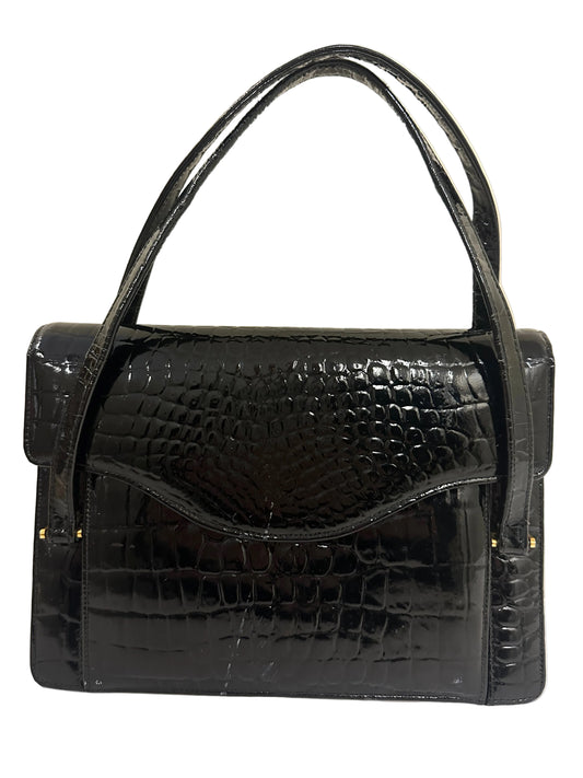 Vintage (1950s) Embossed Croc Handbag