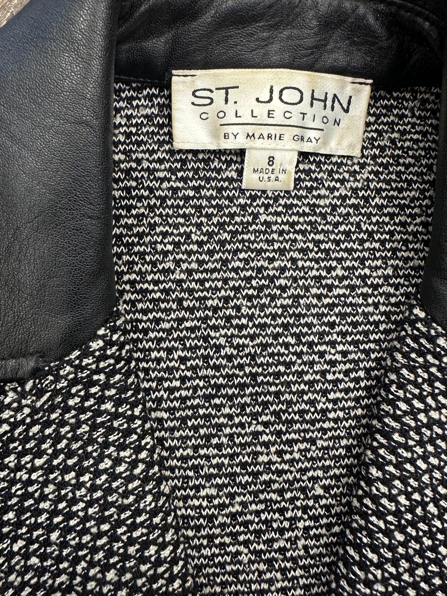Vintage St. John Blazer with Leather Details
