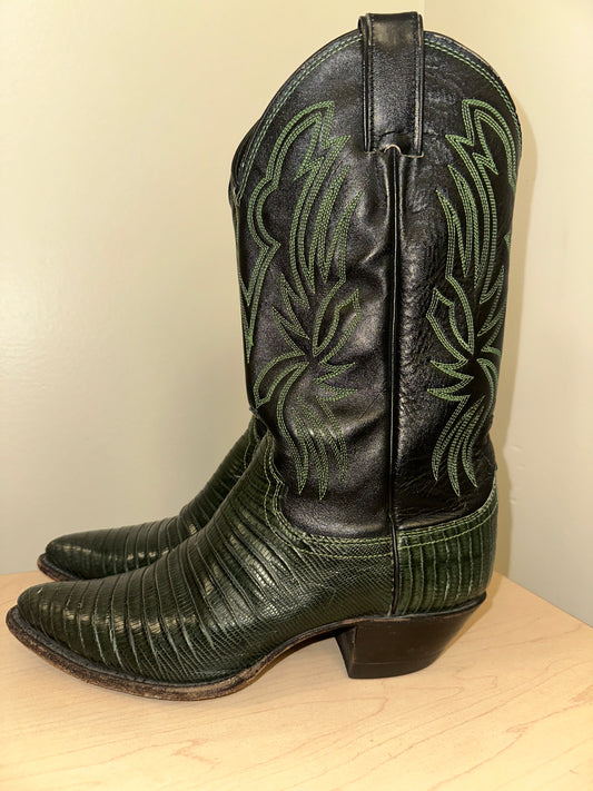 Vintage Green Cowboy Boots