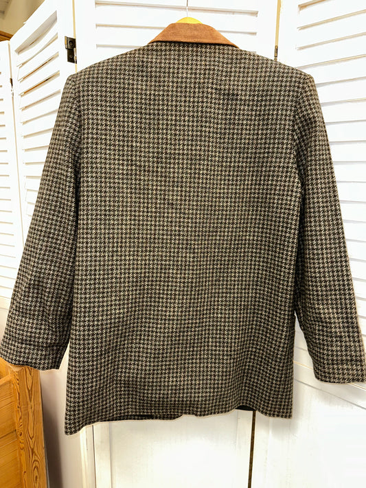 Vintage Wool Houndstooth Blazer