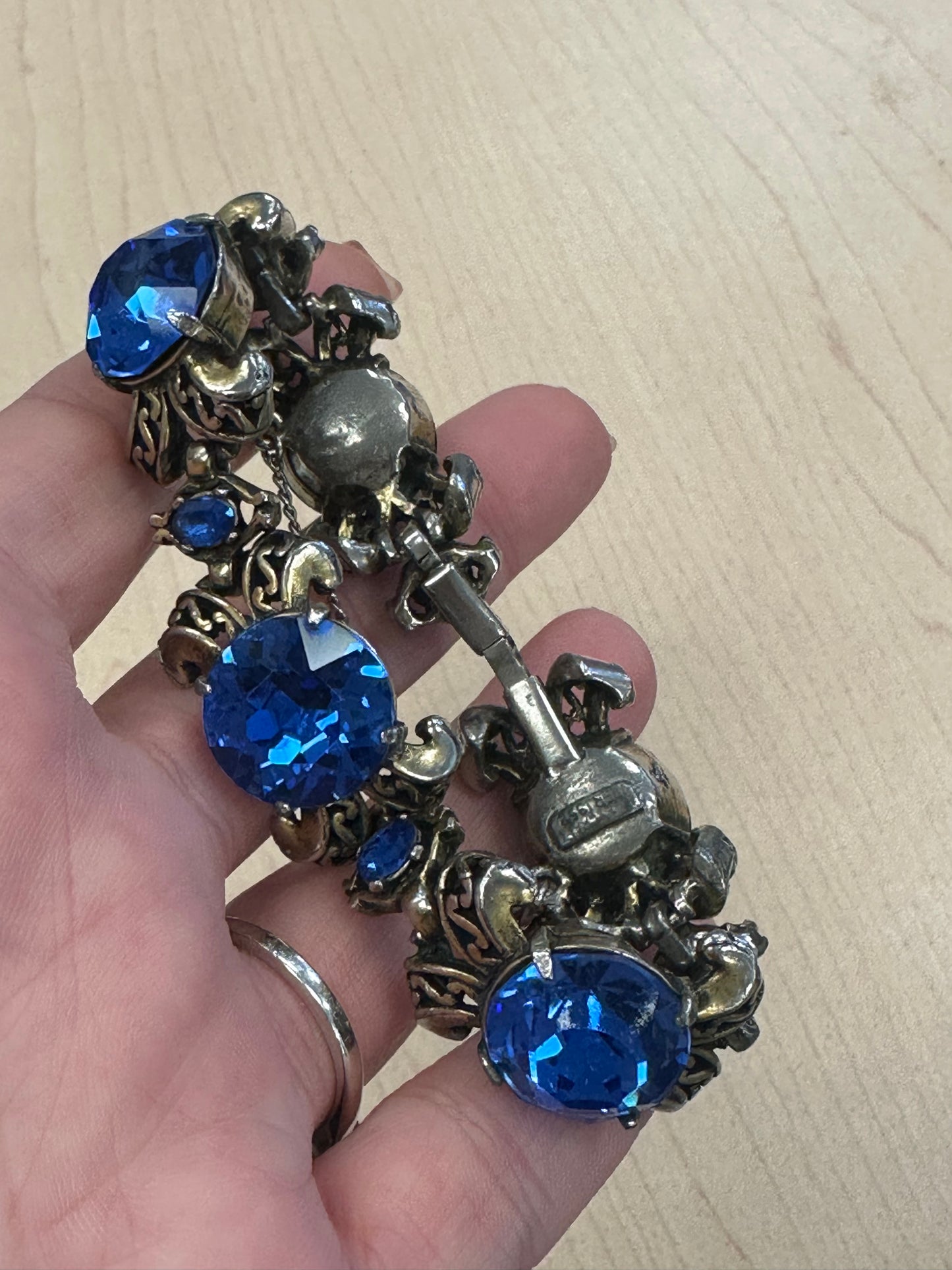 Vintage Blue Gemstone Bracelet