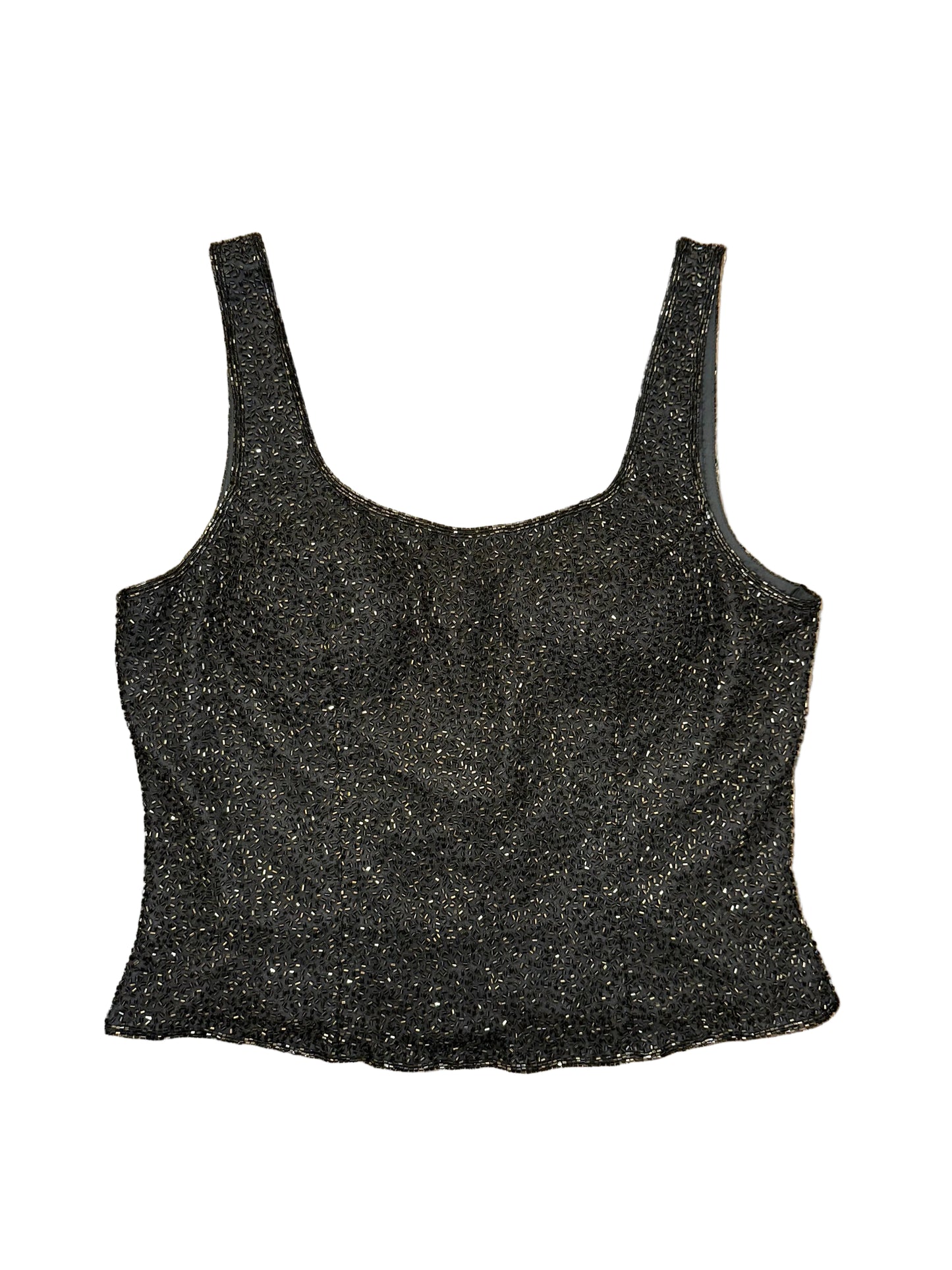 Vintage Silk Beaded Tank Top